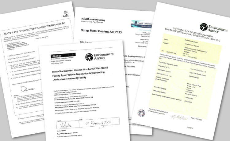 Montage of ASM's operating licences